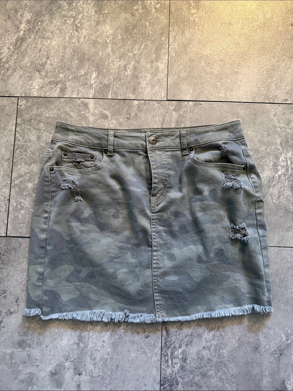 🌞Vanilla Star camo jean skirt